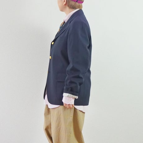 ＊ユニセックス＊J.PRESS ORIGINALS-Wool Polyester Stretch Tropical 3B Blazer / Baggy Fit
