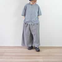 2色＊レディース＊prit-綿麻平織 ビッグタックワイドパンツ P72608