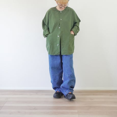 2色＊ユニセックス＊SLOWHANDS-スローハンズ-強ストレッチ 接触冷感 PAINTER JACKET