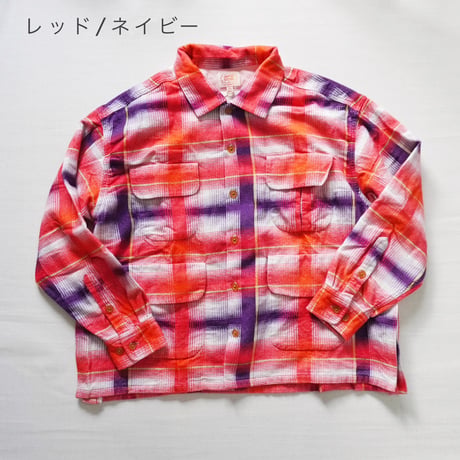 2色ユニセックス＊IMPRESTORE-インプレストア-Printed flannel shirt / J.FOX