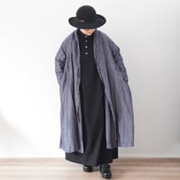 ＊レディース＊Linen ya-リネンヤ-コットンリネン ショールカラーガウンコート