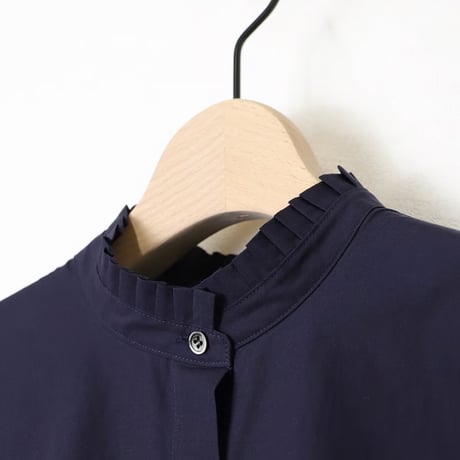 ２色＊レディース＊amne-アンヌ-BROAD frilled blouse / amn-SH-049 /ホワイト、ネイビー