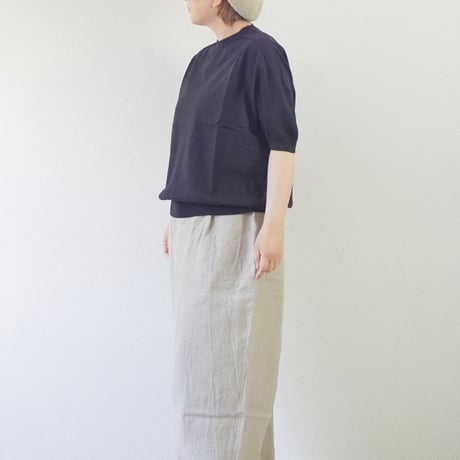６色＊レディース＊Linen ya by as it is.-リネンヤ- コットンクルーネック半袖ニット