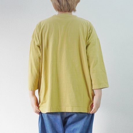 4色＊レディース＊prit-30/1リサイクルムラ糸天竺 7分袖ワイドＴシャツ P91652