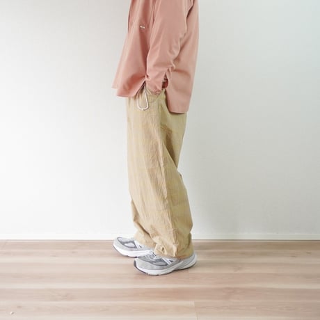 2色ユニセックス＊have a good day-ハブアグッドデイ-Plaid volume pants チェックボリュームパンツ