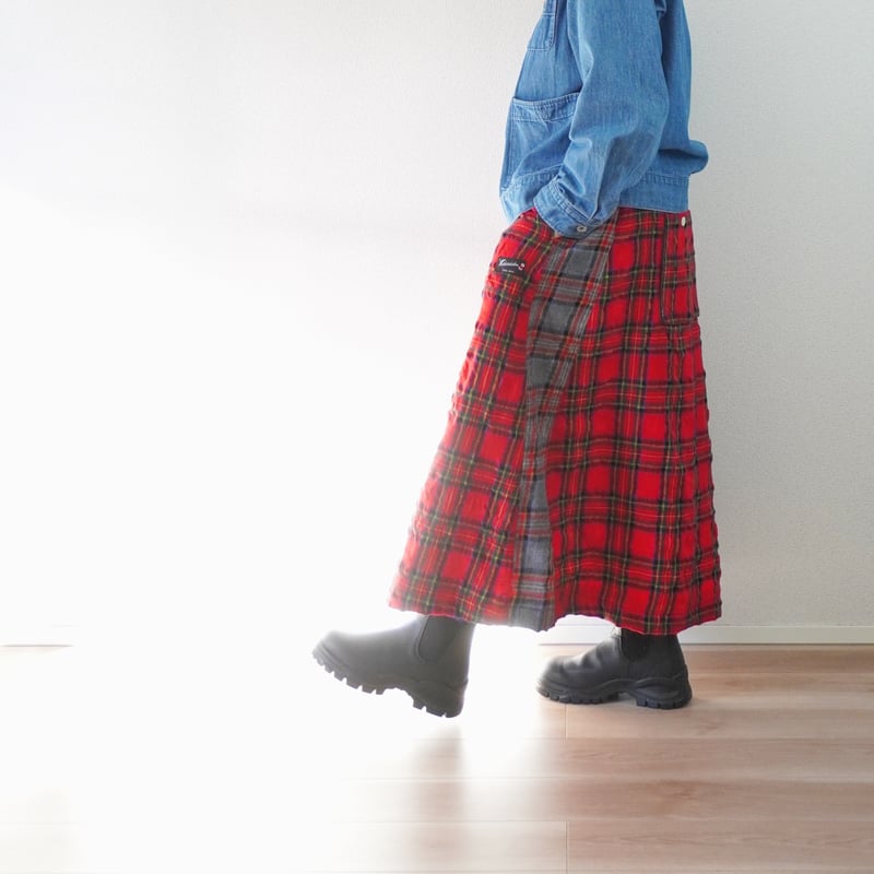 2色レディース＊快晴堂-後ろポケスカート タータンフォーエバー（53SK