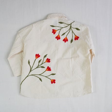 ＊レディース＊Jawandi-ジャワンディー-Emb Dye 3/4 Sleeve Shirts/ハンド刺繍8部袖シャツ
