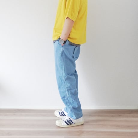 2色＊ユニセックス＊TIGRE BROCANTE-ティグルブロカン-11.5オンスデニム バックポケットカーゴパンツ/フェード、ブラック