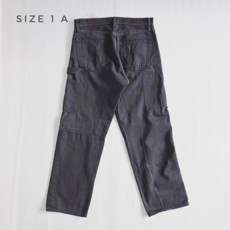 ＊ユニセックス＊YOUSED-ユーズド-DOUBLE BLACK PAINTER PANTS ブラック2度染めペインターパンツ
