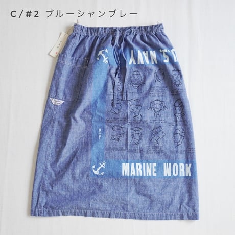 2色レディース＊快晴堂-Girl'sカロハプリント セーラーズCap柄 カロハスカート/51SK-28