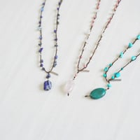 3色SLOWHANDS-スローハンズ-stone necklace