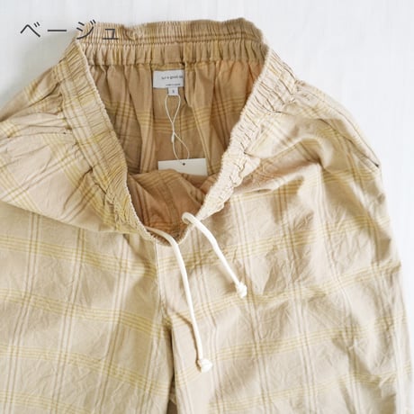 2色ユニセックス＊have a good day-ハブアグッドデイ-Plaid volume pants チェックボリュームパンツ