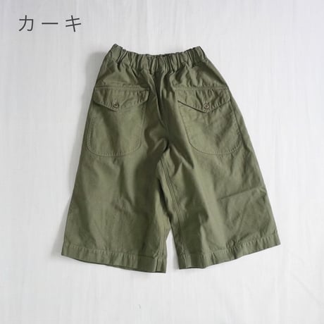 2色＊ユニセックス＊TIGRE BROCANTE-ティグルブロカンテ-バックサテンカーゴキュロットパンツ