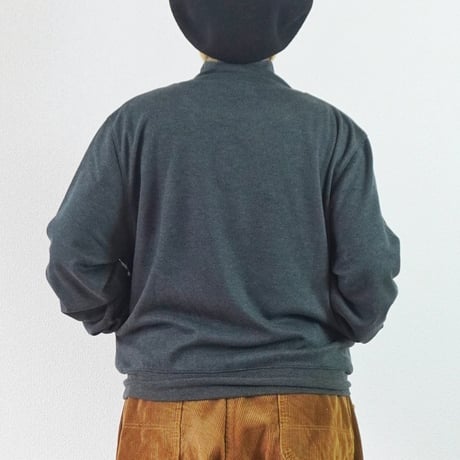 2色＊ユニセックス＊LA MOND-ラモンド-LOUNGE SUEDE HIGH NECK SWEAT LM-C-211