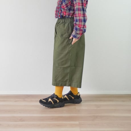 2色＊ユニセックス＊TIGRE BROCANTE-ティグルブロカンテ-バックサテンカーゴキュロットパンツ