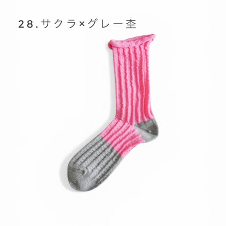 3色＊レディース＊prit -バイカラープポコソックス　P02661