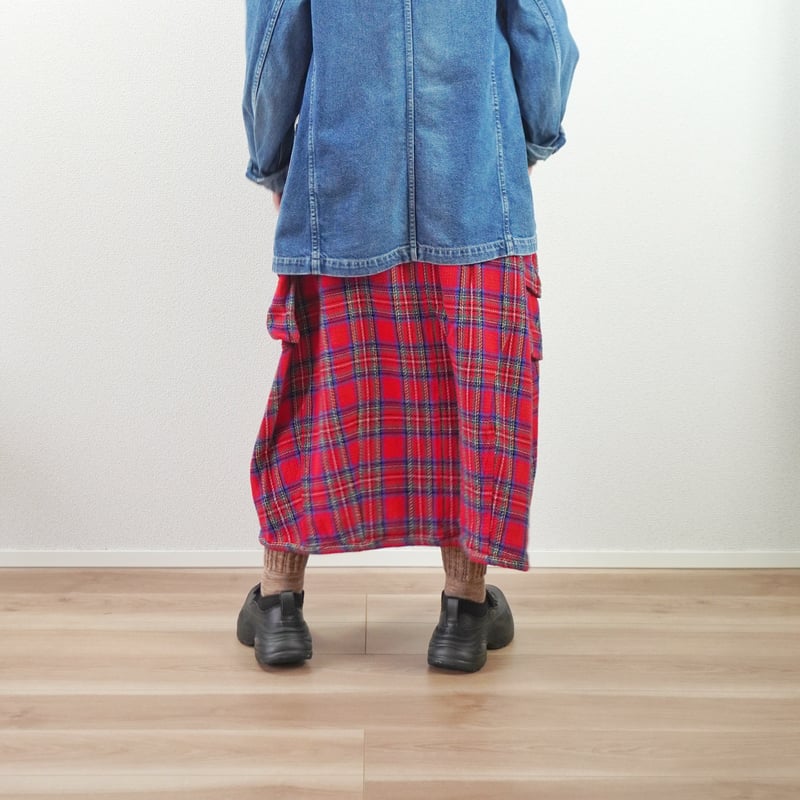 美品✨快晴堂　タータンチェック　カーディガン　ウール 3色＊レディース＊快晴堂 -Girl'sタータンチェック・リラクシン