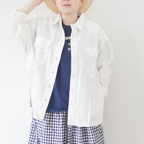 ＊ユニセックス＊IMPRESTORE-インプレストア-5oz Basket Western Shirts / Dwayne (White)