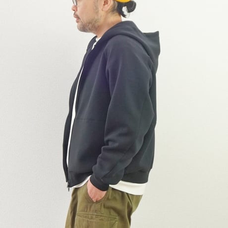 2色＊ユニセックス＊LA MOND-ラモンド-DOUBLE AIR KNIT UP HOODIE LM-C-218