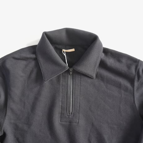 ＊ユニセックス＊LA MOND-ラモンド-HALF ZIP SWEAT LM-C-199/ブラック