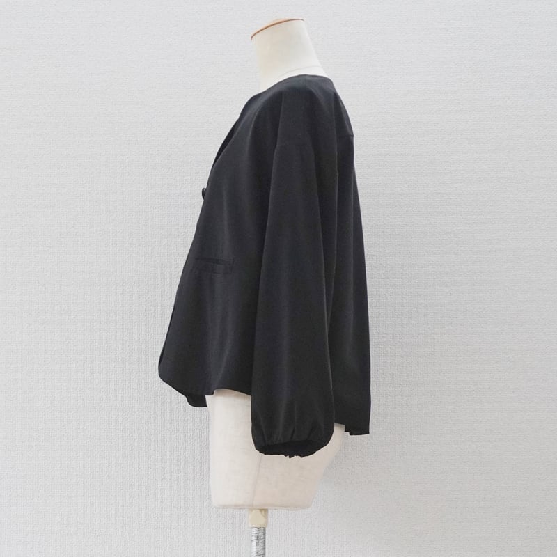 レディース＊KELEN-ケレン-デザインネックジャケット SARAN/ブラック