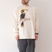 全2色ユニセックス＊Nasngwam. -ナスングワム-GRATE INDIAN HORNBILL LS TEE