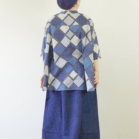 3色＊ASCOT by yim-アスコットバイイム-インドボイル ハーフスリーブ ブラウス