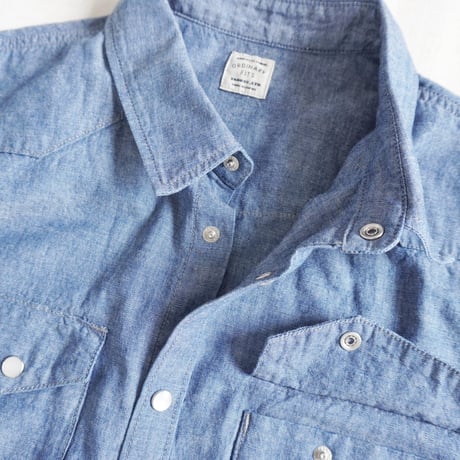 ＊ユニセックス＊ORDINARY FITS-オーディナリーフィッツ-CHAMBRY WESTERN SHIRTS/OF-S119-324