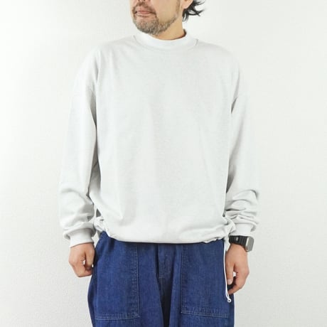 2色＊ユニセックス＊LA MOND-ラモンド-DRAWST MOCK NECK COTTON LONGTEE LM-C-207-CT