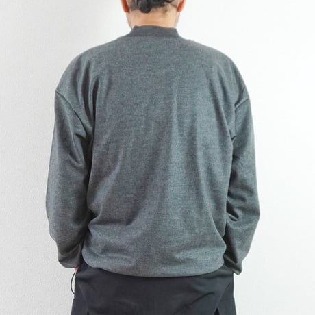 2色＊ユニセックス＊LA MOND-ラモンド-DRAWST MOCK NECK WOOL LONGTEE（LM-C207-WL）