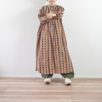 ＊レディース＊SLOWHANDS-スローハンズ-インド綿 ブロックプリントシェパードドレス