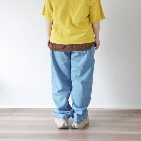 2色＊ユニセックス＊TIGRE BROCANTE-ティグルブロカン-11.5オンスデニム バックポケットカーゴパンツ/フェード、ブラック
