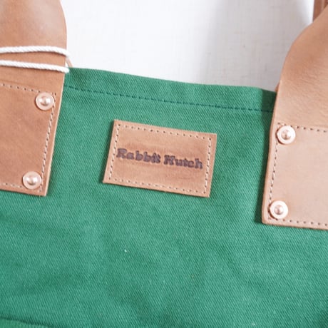 2色＊goods＊WE ARE ONE×Rabbit Hutch-パラフィン加工10号帆布 ショルダートート/マスタード、グリーン