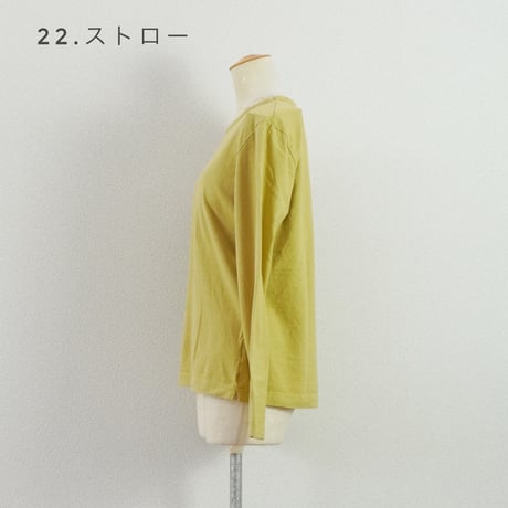 3色＊レディース＊prit-30/1リサイクルムラ糸天竺 長袖クルーネックTシャツ P91650