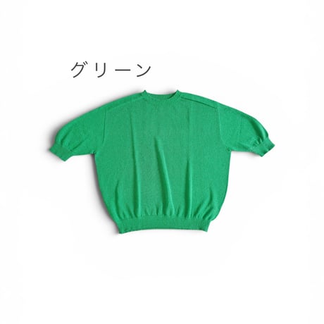 3色＊レディース＊Linenya-リネンヤ- as it is. 和紙混クルーネック半袖ニット