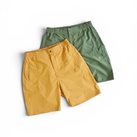 2色＊ユニセックス＊SLOWHANDS-スローハンズ-nylon×polyester stretch Treck Shorts