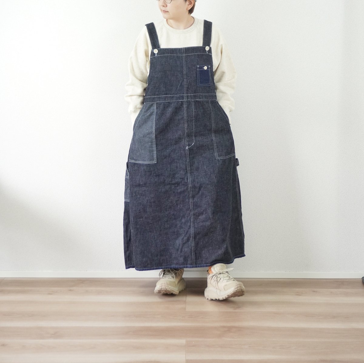 快晴堂デニムオーバースカート fit=scale-down,w=1200