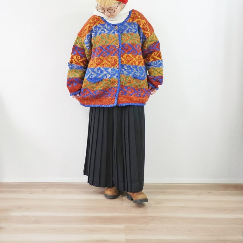 レディース＊Linen ya-リネンヤ-形状記憶プリーツ ウールスカート