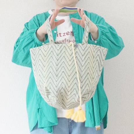 4色＊goods＊SLOWHANDS-スロウハンズ-MULTI STRIPE MESH  TOTE