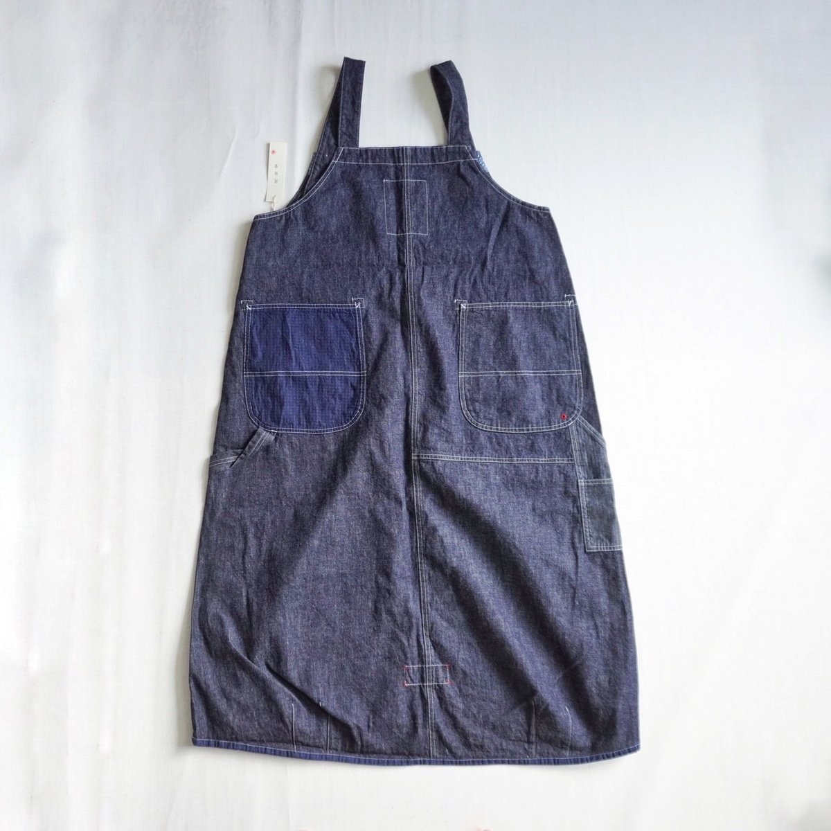 快晴堂デニムオーバースカート レディース＊快晴堂-裾ダーツオーバーオールスカート Girl's デュアル