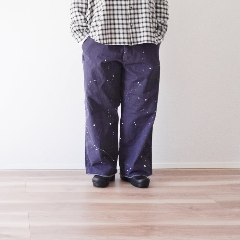 ユニセックス＊MASTER&Co＊マスターアンドコーPAINT CUT OFF TROUSER