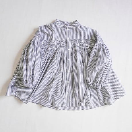 ＊レディース＊SLOWHANDS-スローハンズ-bolck stripe pin tuck clown shirts