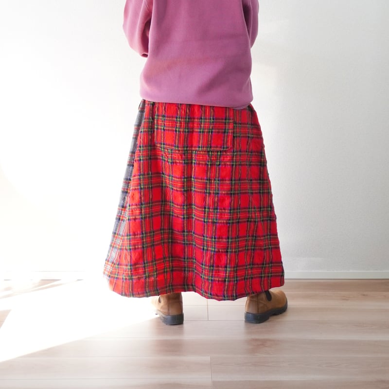 2色レディース＊快晴堂-後ろポケスカート タータンフォーエバー（53SK