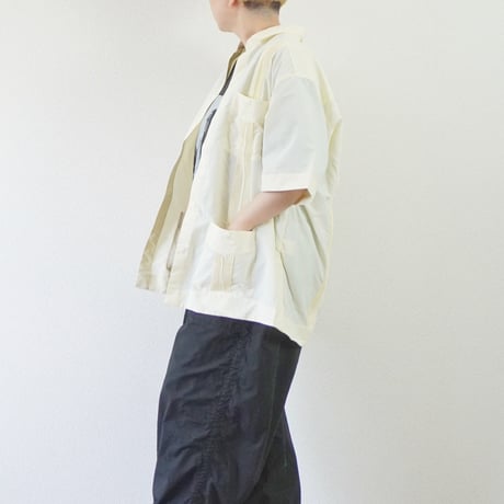 ＊ユニセックス＊BURLAP OUTFITTER 【バーラップアウトフィッター】- S/S GUAYABERA SHIRT/ ショートスリーブ ガヤベラ シャツ/オフホワイト