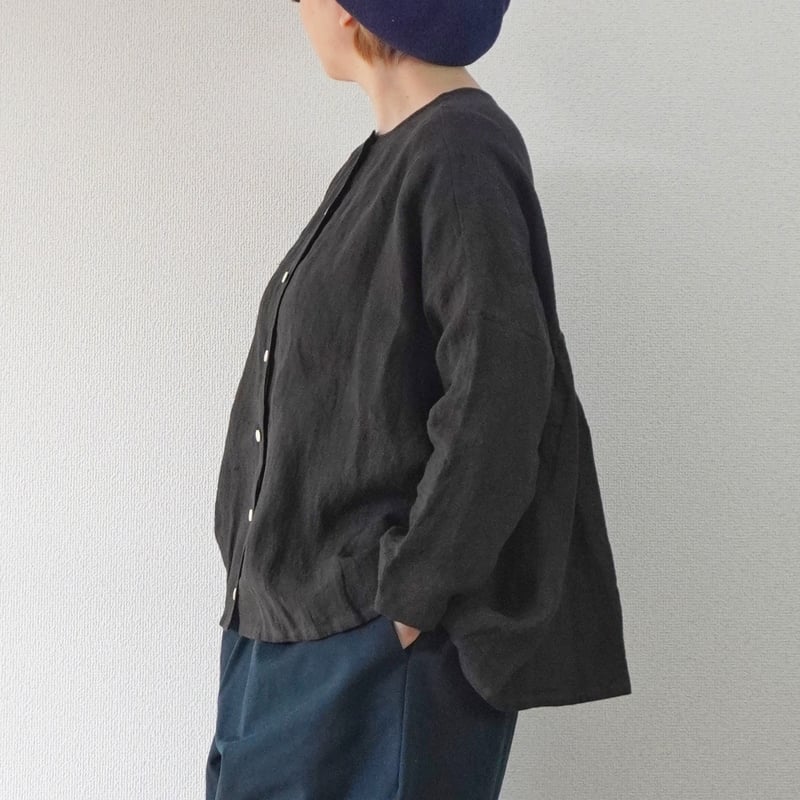drawer 2019ss リネン　バックギャザー　ブラウス36 美品 2色＊レディース＊Linenya-リネンヤ-リネンバックギャザーブラウス