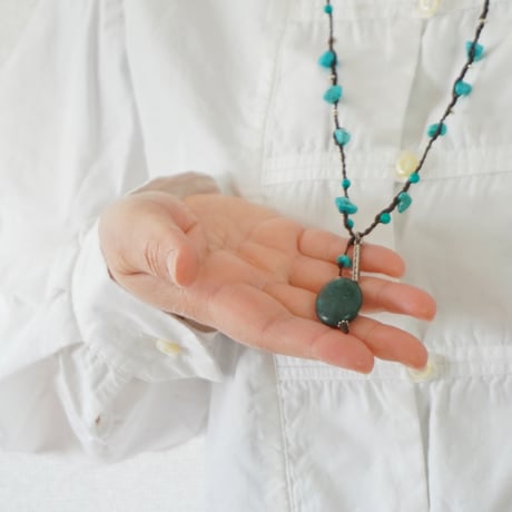 3色SLOWHANDS-スローハンズ-stone necklace