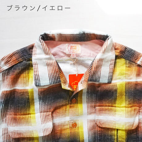 2色ユニセックス＊IMPRESTORE-インプレストア-Printed flannel shirt / J.FOX