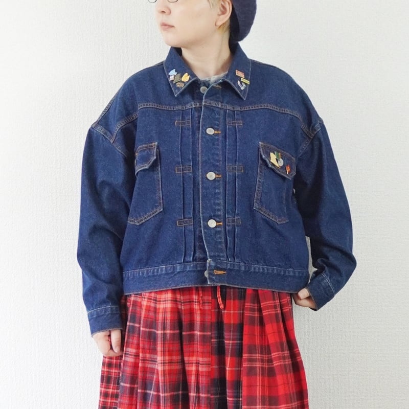 2色＊レディース＊ichi-イチ-ショート デニムジャケット 2nd TYPE with