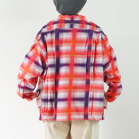2色ユニセックス＊IMPRESTORE-インプレストア-Printed flannel shirt / J.FOX