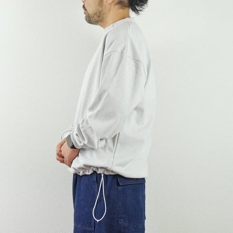 2色＊ユニセックス＊LA MOND-ラモンド-DRAWST MOCK NECK COTTON LONGTEE LM-C-207-CT